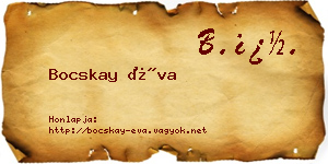 Bocskay Éva névjegykártya